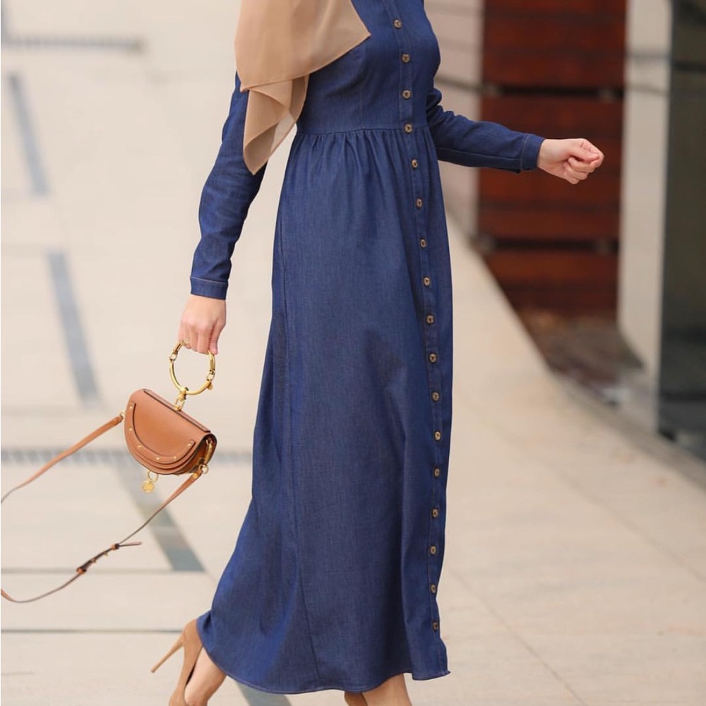 Annah Hariri Abaya Kaftan Islamic Clothing Islamic Dress denim dress maxi jilbab